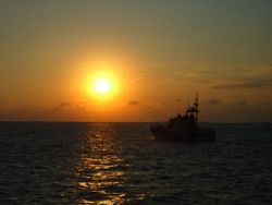 Underway at Sunset by Chris R 
